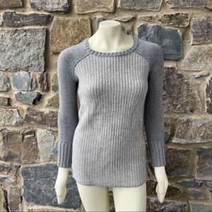 Athleta Sierra wool cashmere knit tunic sweater in Gray Size Small